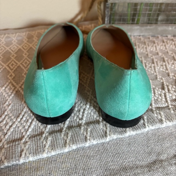LINEA PAOLO Presta Pointed Toe Flat In Aqua Suede Women’s Size 5 1/2 - Picture 6 of 10
